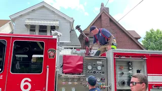 Fire Truck Spraying 500 Gallons of Water!