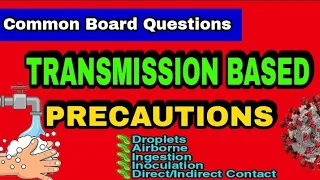 TRANSMISSION BASED PRECAUTIONS | NEW BOARD QUESTIONS