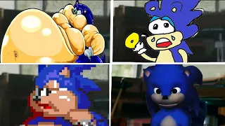 Sonic The Hedgehog Movie FAT SONIC vs CURSED SONIC Uh Meow All Designs Compilation