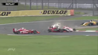 T. Oyu, S. Kawabata & R. Miyata Crash F4 Japanese Championship 2016 Fuji Speedway