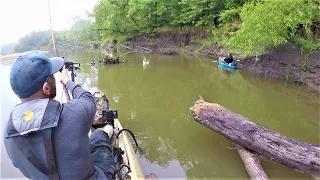 LATE NIGHT Kayak Fishing for GIANTS! (Flathead Catch and Cook)