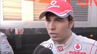 F1 2013 Barcelona testing - Interview with Sergio Pérez [Day2] HD