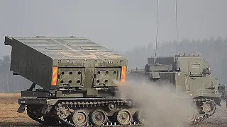 Multiple Launch ROCKET System IN ACTION! British Army LIVE-FIRE TRAINING exercise Dynamic Front!