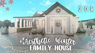 20K! BLOXBURG; AESTHETIC WINTER FAMILY HOUSE BUILD, NO GAMEPASS!!