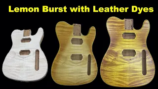 Staining a Guitar Body - Lemon Burst with Leather Dyes