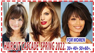 HAIRCUT CASCADE 💕 2024 HAIRCUT FOR WOMEN 30+ 40+ 50+60+.