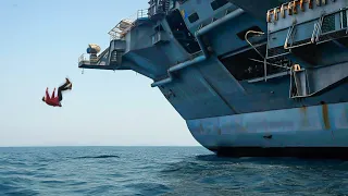 What Happens When A US Navy Sailor Falls Off An Aircraft Carrier?