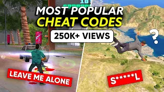 10 Most Popular CHEAT CODES Gamers Love to use in GTA Series