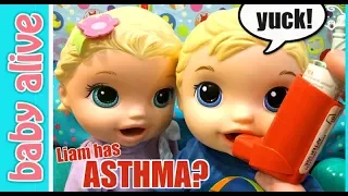 😷 Baby Alive Liam has ASTHMA and won't take his medicine! 😤How can we help him feel better?