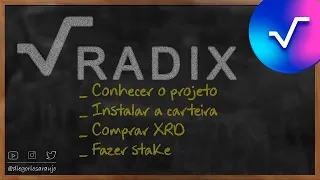🧑🏻‍🏫 RADIX - Aprenda, instale a Radix Wallet, compre $XRD e faça stake. BONUS: Airdrop da WEFT!