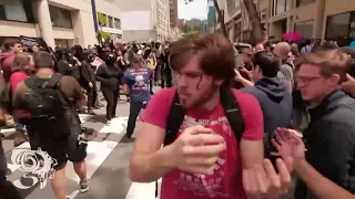 Berkeley: Footage shows U-lock beating at rally for Donald Trump