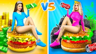 Expensive VS Cheap Food Challenge | Rich vs Poor Sweets by RATATA COOL