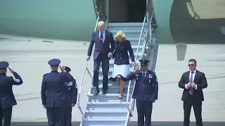 President Joe Biden and first lady arrive in NC