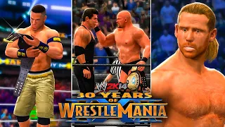 All WWE 2K14 30 Years of WrestleMania in One Video!