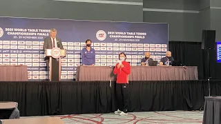 China-U.S. players team up for World Table Tennis Championships mixed doubles in Houston