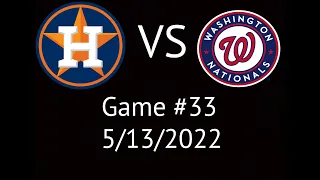 Astros VS Nationals Condensed Game Highlights 5/13/22