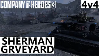 Sherman Graveyard - 4v4 Company of Heroes 3