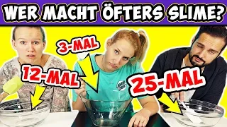 100x SLIME MACHEN?! Schaffen wir das? Challenge mit Kaan VS. Nina VS. Kathi