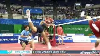 2014 Asian Games Sepaktakraw - Korea vs. Indonesia team event highlights