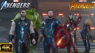 The Avengers vs MODOK with Infinity War Suits - Marvels Avengers Game
