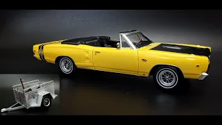 NEW! 1968 Dodge Coronet R/T Convertible 440 1/25 Scale Model Build How To Assemble Paint Dashboard