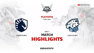 Team Liquid Aura vs EVOS Glory HIGHLIGHTS MPL ID S13 PLAYOFFS | EVOS VS TLID ESPORTSTV