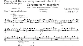 A  VIVALDI  "PRIMAVERA" - Violin backing track - Orchestral Accompaniment