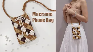 DIY Tutorial ☆ 𝗛𝗼𝘄 𝗧𝗼 𝗠𝗮𝗸𝗲 𝗠𝗮𝗰𝗿𝗮𝗺𝗲 𝗣𝗵𝗼𝗻𝗲 𝗕𝗮𝗴?  (cross body/sling bag)