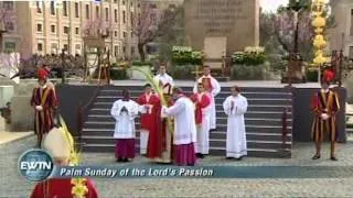 Blessing of the Palms and Procession at the Vatican as Pope Francis celebrates Palm Sunday mass