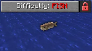 I beat Minecraft as a Fish. It was insanely hard.