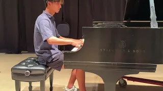 Hudson piano recital playing A Town with an Ocean View by Hasaishi