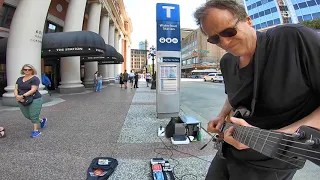 Lady writer - Street guitarist plays HOT cover of Dire Straits classic 8/3/19