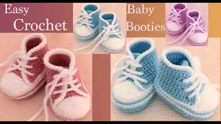 Zapatillas a Crochet para bebes paso a paso tejido tallermanualperu