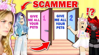 SCAMMER Challenged Us To A GAME In Adopt Me! (Roblox)