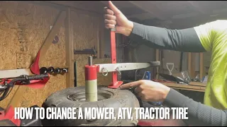 Harbor Freight Mini Tire Changer. How to Change Mower, ATV, or Tractor Tire.