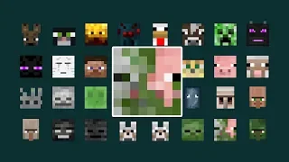 ZOMBIE PIGMAN VS ALL RANGED MOBS (+VINDICATOR, IRON GOLEM AND WOLF) | MINECRAFT)