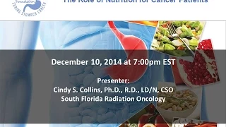 Debbie's Dream Foundation: Curing Stomach Cancer - Nutrition for Cancer Patients Webinar