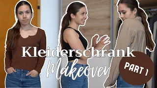 KLEIDERSCHRANK MAKEOVER | Ich probiere alle meine Jacken und Oberteile 👚🧥