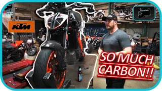 SuperDuke GETS MORE CARBON!! - Carbon SuperDuke Build Series - Episode #4 | Kischardio!