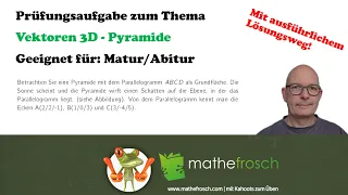 Prüfungsaufgabe Analysis - Vektoren in 3D