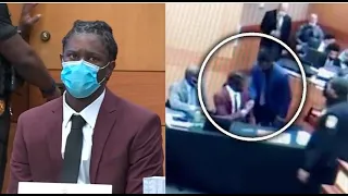 Young Thug Accused of Doing a D**g Deal in Open Court for a few Yerkys  in Handshake deal. SMH