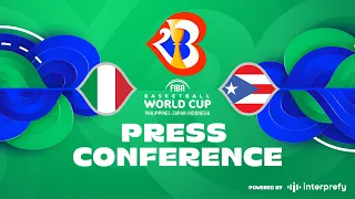 Italy v Puerto Rico - Press Conference | FIBA Basketball World Cup 2023