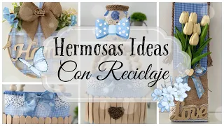 4 Hermosas Manualidades para Decorar tu Hogar  ♻️ / Ideas recicladas / Artesanato para sua casa