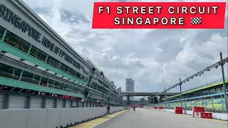 WALK THROUGH FORMULA 1 MARINA BAY STREET CIRCUIT SINGAPORE PITSTOP & TRACKS 2022