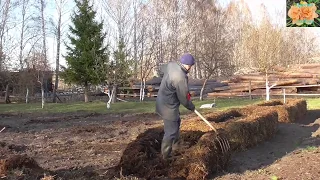 Как сделать гряду парник из навоза