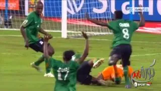 Zambia Vs Ivory Coast  - Final CAF Africa Cup 2012  - Drogba wasted a penalty