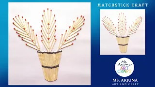 How to make Flower vase with Matchsticks | Easy Matchstick Art and Craft | Recycling Art and Craft
