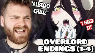 BETTER THAN THE OPENINGS?!! | "OVERLORD Endings (1-4)" | New Anime Fan | REACTION!