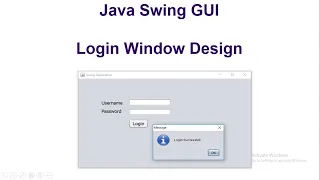 Login Window Design using Java Swing GUI