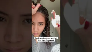 Easy finger coiling tutorial on naturally curly wavy hair